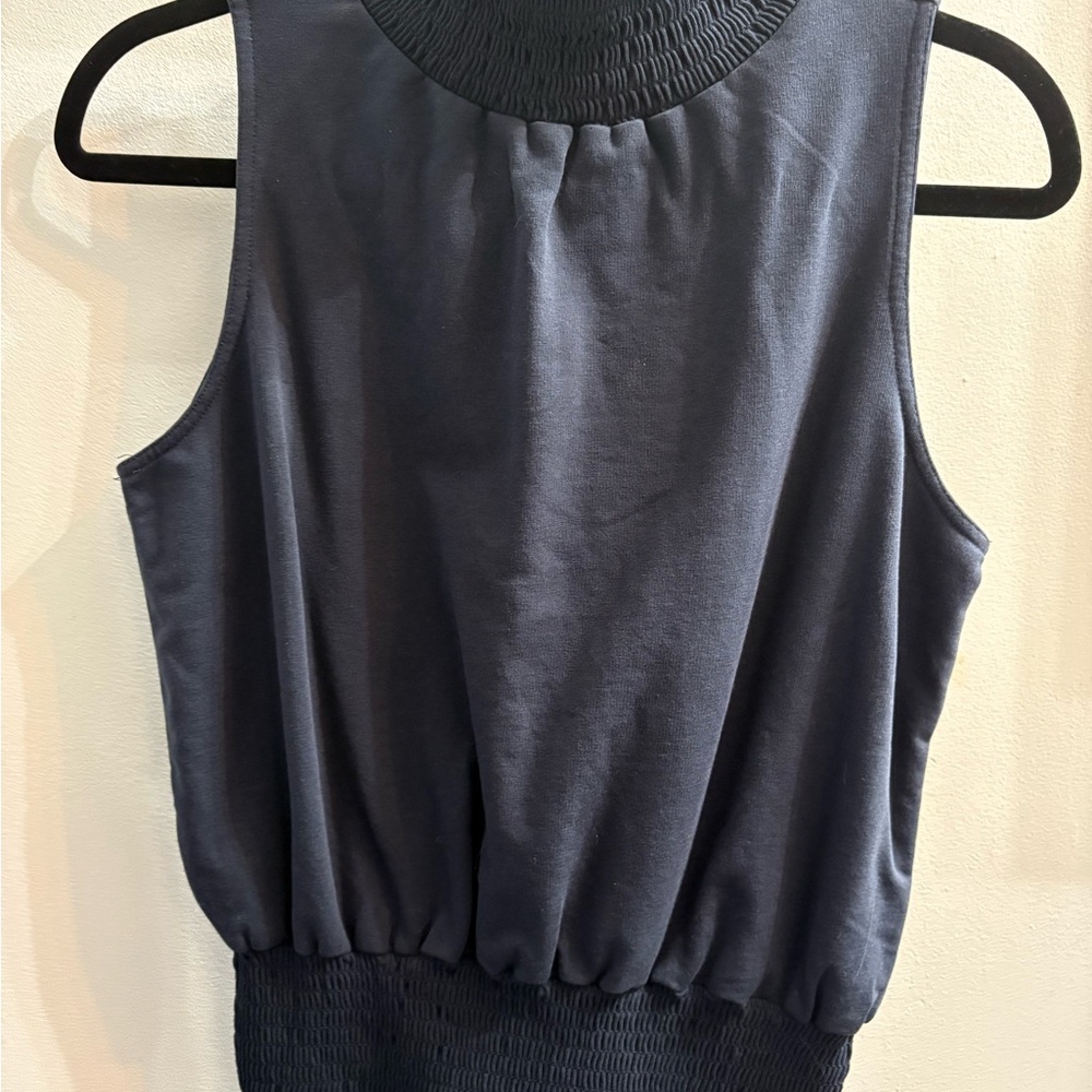 Sundays Navy Sleeveless Tank Top